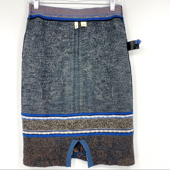 Anthropologie Moth Bordered Jacquard Sweater Skirt - Picture 6 of 8